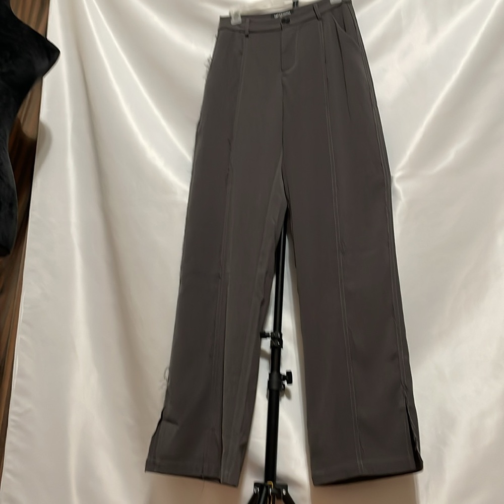 Kittenish Pants Grey with detailing tailored look size Medium